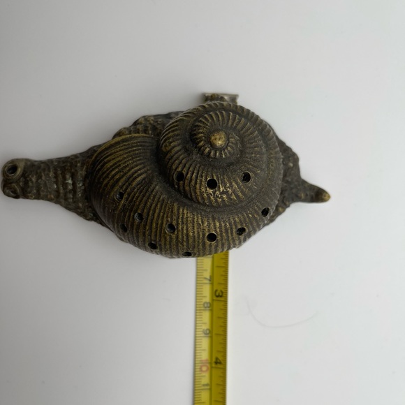 ANTIQUE TOOTHPICK DISPENSER ART DECO BRONZE SNAIL ORNAMENTED SCULPTURE 1920´S - Picture 10 of 10